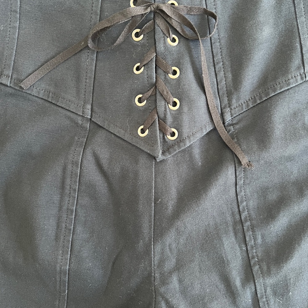 Nanette Lapore Ultra High Rise Tuxeso Corset Back Button-Front Pants - Picture 4 of 7